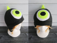 Load image into Gallery viewer, One Horned Monster Hat - One Eye Monster Horns Fleece Hat