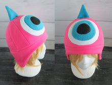 Load image into Gallery viewer, One Horned Monster Hat - One Eye Monster Horns Fleece Hat