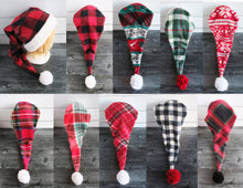 Load image into Gallery viewer, Plaid Santa Sherpa Hat