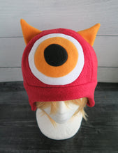 Load image into Gallery viewer, Two Horned Monster Hat - One Eye Monster Horns Fleece Hat