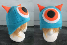 Load image into Gallery viewer, Two Horned Monster Hat - One Eye Monster Horns Fleece Hat