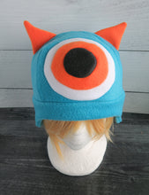 Load image into Gallery viewer, Two Horned Monster Hat - One Eye Monster Horns Fleece Hat