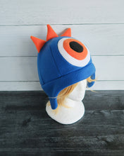 Load image into Gallery viewer, Three Horned Monster Hat - One Eye Monster Horns Fleece Hat