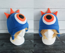 Load image into Gallery viewer, Three Horned Monster Hat - One Eye Monster Horns Fleece Hat