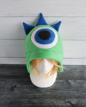 Load image into Gallery viewer, Three Horned Monster Hat - One Eye Monster Horns Fleece Hat