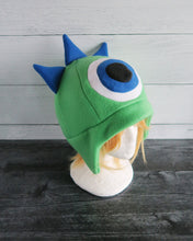 Load image into Gallery viewer, Three Horned Monster Hat - One Eye Monster Horns Fleece Hat