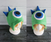 Load image into Gallery viewer, Three Horned Monster Hat - One Eye Monster Horns Fleece Hat
