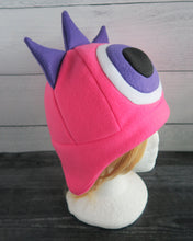 Load image into Gallery viewer, Three Horned Monster Hat - One Eye Monster Horns Fleece Hat