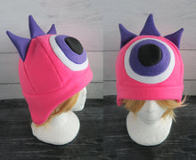 Load image into Gallery viewer, Three Horned Monster Hat - One Eye Monster Horns Fleece Hat