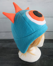 Load image into Gallery viewer, Three Horned Monster Hat - One Eye Monster Horns Fleece Hat