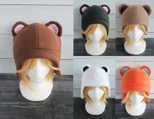 Load image into Gallery viewer, Bear Fleece Hat (Koala, Brown, Black, Polar Bear)