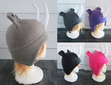 Load image into Gallery viewer, Rhino Hat, Rhinoceros Hat, Horned Hat - Animal Fleece Hat