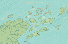 Load image into Gallery viewer, Apostle Islands Map Print (With Lighthouses)