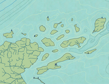 Load image into Gallery viewer, Apostle Islands Map Print (With Lighthouses)