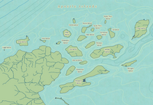 Load image into Gallery viewer, Apostle Islands Map Print (With Lighthouses)