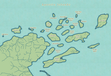 Load image into Gallery viewer, Apostle Islands Map Print (With Lighthouses)