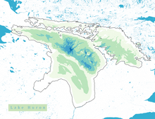 Load image into Gallery viewer, Lake Huron Map Print - Bathymetry Map