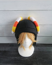 Load image into Gallery viewer, Candy Corn Sheep - Halloween Fleece Hat