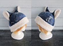 Load image into Gallery viewer, Celestial Cat  - Constellation Cat Fleece Hat - Sherpa Hat