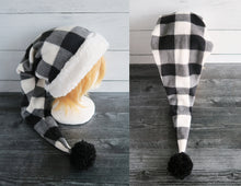 Load image into Gallery viewer, Plaid Santa Sherpa Hat