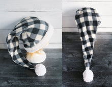 Load image into Gallery viewer, Plaid Santa Sherpa Hat