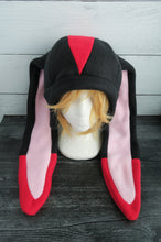 Load image into Gallery viewer, Cream and Orange Rabbit Fleece Hat