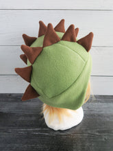 Load image into Gallery viewer, Stegosaurus Dinosaur Hat, Dino Double Spike Fleece Hat