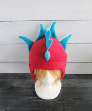 Load image into Gallery viewer, Rainbow Dragon Double Horned or Monster Fleece Hat