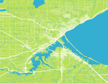 Load image into Gallery viewer, Duluth City Map Print