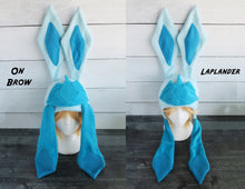 Load image into Gallery viewer, Pokemon Glaceon cosplay costume hat Halloween costume Leafeon Eevee shiny Glaceon