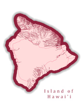 Load image into Gallery viewer, Island of Hawaii State Map Print