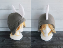 Load image into Gallery viewer, Large Horned Rhino Hat, Rhinoceros Hat, Horned Hat - Animal Fleece Hat