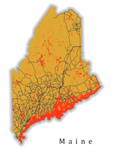 Load image into Gallery viewer, Maine State Map Print