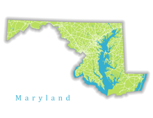 Load image into Gallery viewer, Maryland State Map Print