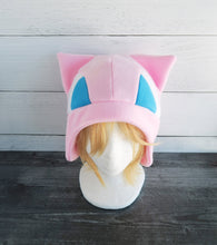 Load image into Gallery viewer, Pink and Lilac Cat Fleece Hat
