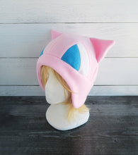 Load image into Gallery viewer, Pink and Lilac Cat Fleece Hat