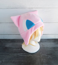 Load image into Gallery viewer, Pink and Lilac Cat Fleece Hat