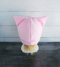 Load image into Gallery viewer, Pink and Lilac Cat Fleece Hat
