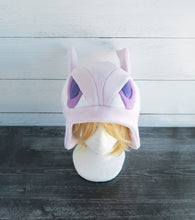 Load image into Gallery viewer, Pink and Lilac Cat Fleece Hat