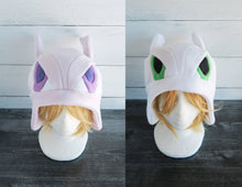 Load image into Gallery viewer, Pink and Lilac Cat Fleece Hat