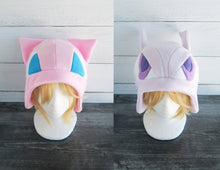Load image into Gallery viewer, Pink and Lilac Cat Fleece Hat