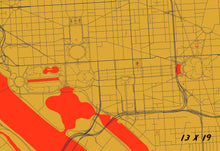 Load image into Gallery viewer, National Mall, Washington D.C. Map Print