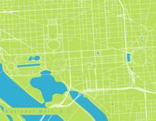 Load image into Gallery viewer, National Mall, Washington D.C. Map Print