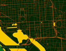 Load image into Gallery viewer, National Mall, Washington D.C. Map Print