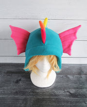 Load image into Gallery viewer, Rainbow Fin Dragon Fleece Hat