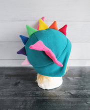 Load image into Gallery viewer, Rainbow Fin Dragon Fleece Hat