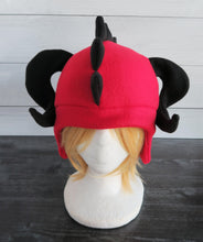 Load image into Gallery viewer, Curled Horn Dragon Fleece Hat