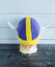 Load image into Gallery viewer, Purple Viking Helmet Fleece Hat