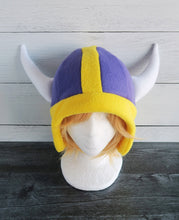 Load image into Gallery viewer, Purple Viking Helmet Fleece Hat