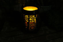 Load image into Gallery viewer, Short Black Lantern Red and Black Polynesian Indoor Decor